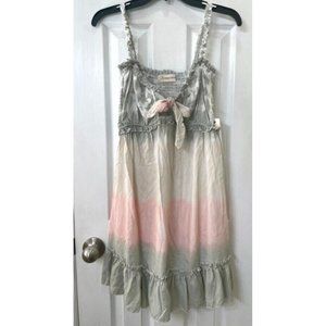 Ocean drive dress Large aesthetic tie dye stretch back ruffle tie new with tags
